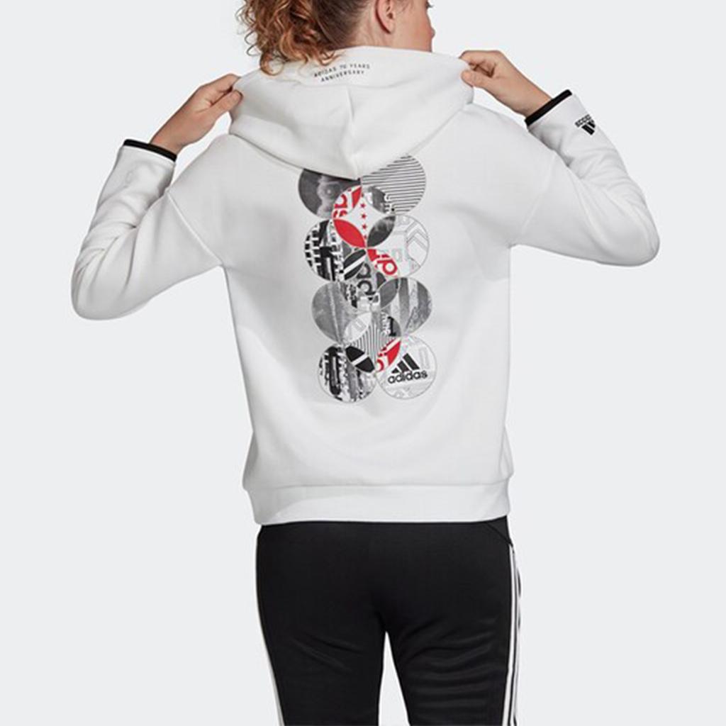 Adidas Sweatshirts Women's White Hooded Thickened Regular FS8977