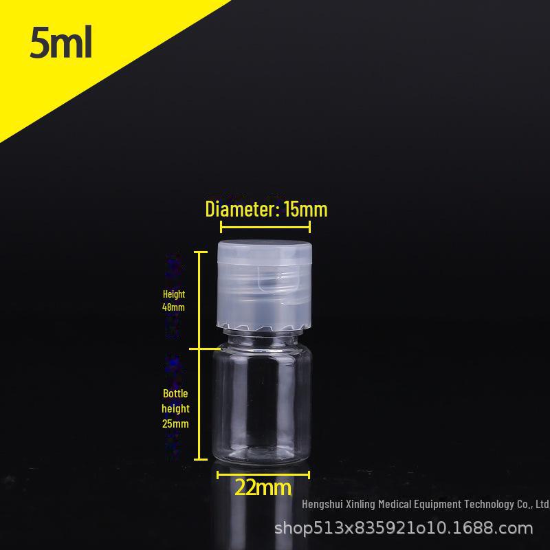 Прозрачная пластиковая бутылка из ПЭТ с откидной крышкой-бабочкой - доступна в объемах 30 мл, 50 мл, 100 мл для косметики и лосьонов