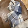 100% Wool Plaid Scarf for Women and Men - Warm, Stylish Gift for Winter