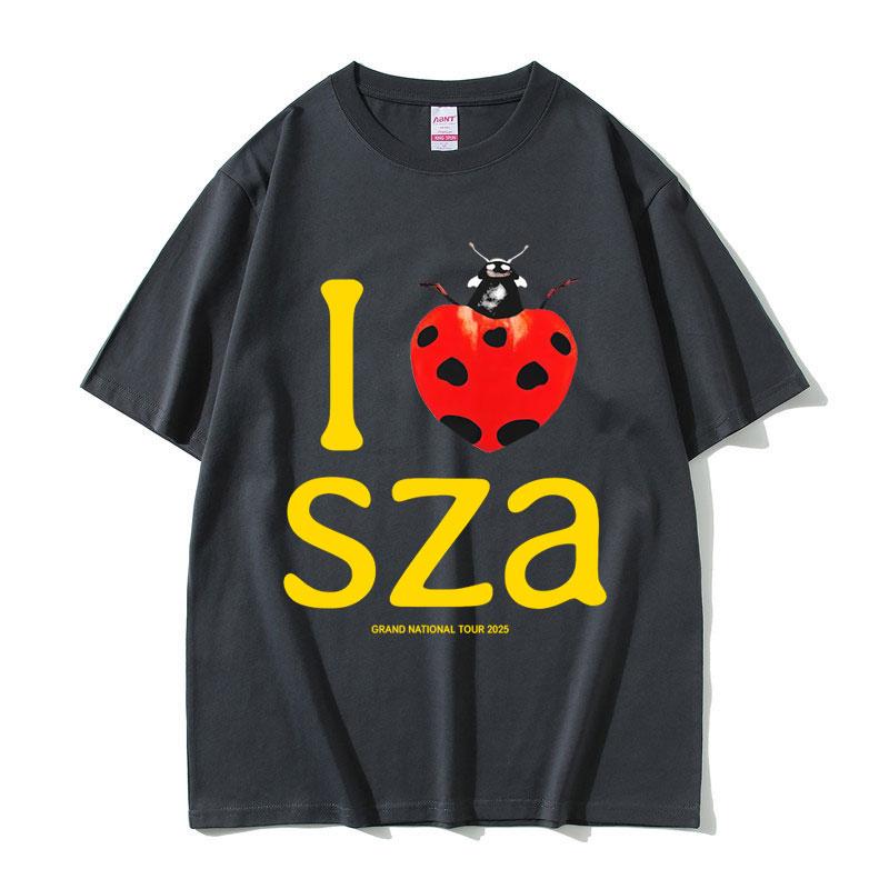 I Love SZA Grand National Tour 2025 Graphic Tshirt Unisex Women Hip Hop Oversized Tshirts Unisexs Casual Cotton Vintage T Shirts