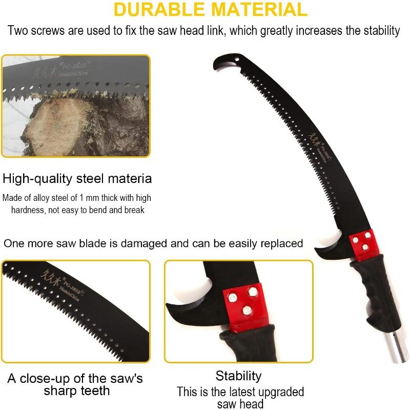 Секатор для дерева длиной 30 футов, прочная ручка для триммеров для деревьев, ручной триммер для веток, садовые инструменты, сучкорезы, ручные пилы для высот