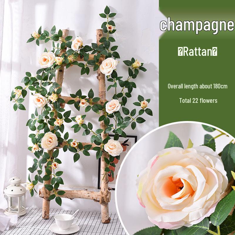 Имитация лозы с цветками розы для украшения стен и ландшафтного дизайна