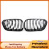 Glossy Black Front Kidney Grille For BMW F20 F21 LCI 1 Series 118i 120i 125i Hatchback 2015 2016 2017 2-Slat Grill Cover