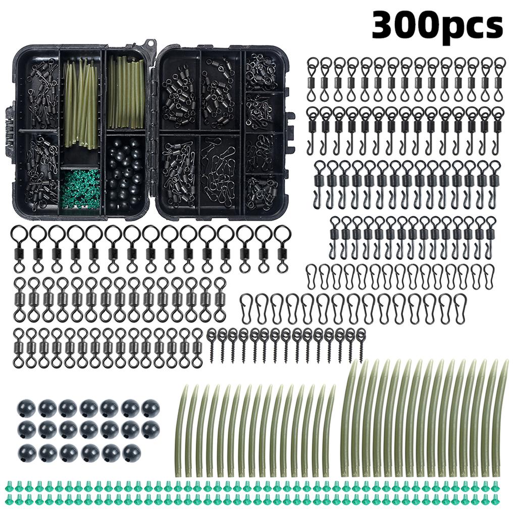 Наборы для ловли карпа, поворотные защелки, матовые черные быстросменные вращающиеся вертлюги, скоростные звенья, предотвращающие запутывание