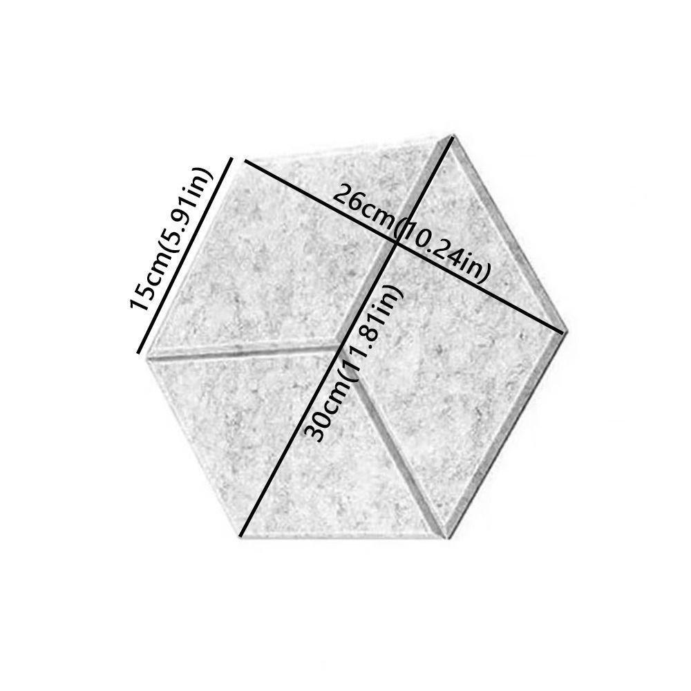 6pcs Y-Type Acoustic Panels Polyester Sound Insulation Panel Background Wall Stickers Music Rooms