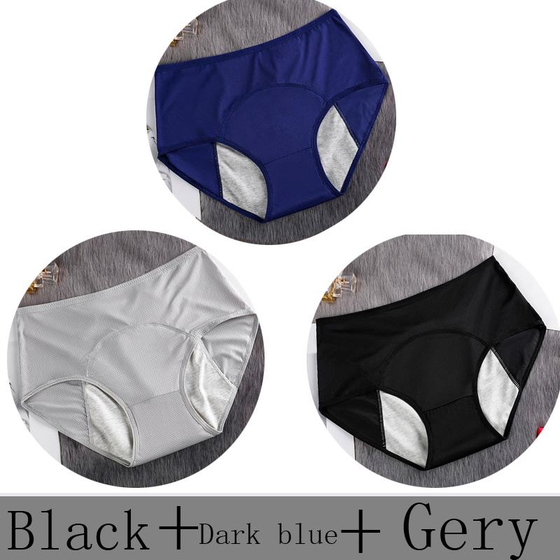 Женские трусики, 3 шт., герметичные хлопковые трусы для менструации, женское нижнее белье, менструальные женские водонепроницаемые трусы