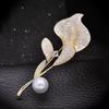 Luxury Temperament Calla Lily Brooch, High-End Women'S Brooch, High-End Sense, Exquisite Suit Accessories
