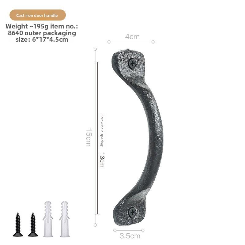 Vintage Cast Iron Door Handle Wall Decoration Simple Handle Old Bungalow Wardrobe Cabinet Door Handle Accessories