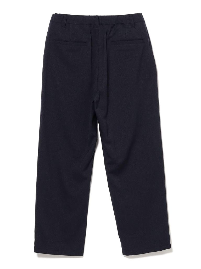 Beams Heart Men's Polymelange Twill Wide-Leg Pants, Navy, XL