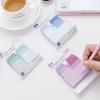 1 Piece Adhesive Cute Refreshing Gradient Multi-color Notes Notepad Memo Pad Office School Supplies Stationery Sticker