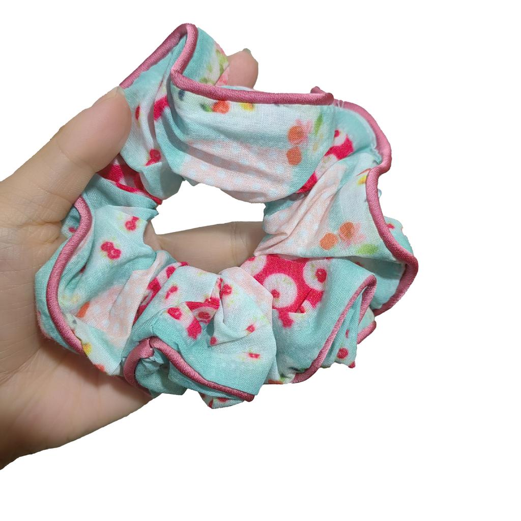 Korean New Cute Sweet Elastic Hair Bands Women Floral Print Hair Rope Barrettes Headwear Girls Hair Accessories