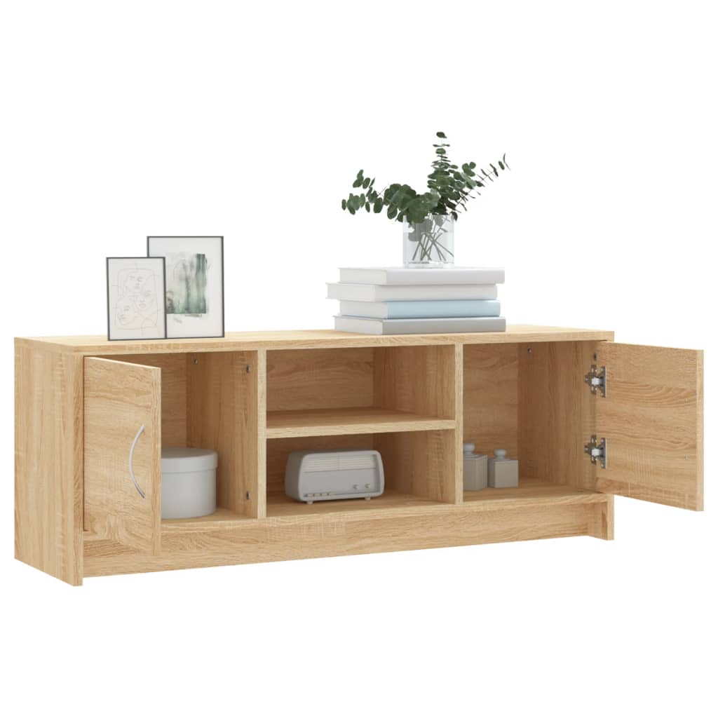 TV Cabinet in Sonoma Oak Finish 102 x 30 x 37.5 cm Particleboard