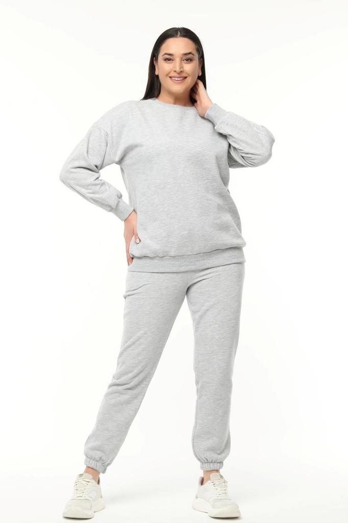 Женский стильный свитшот большого размера, базовый зеленый свитшот размера плюс