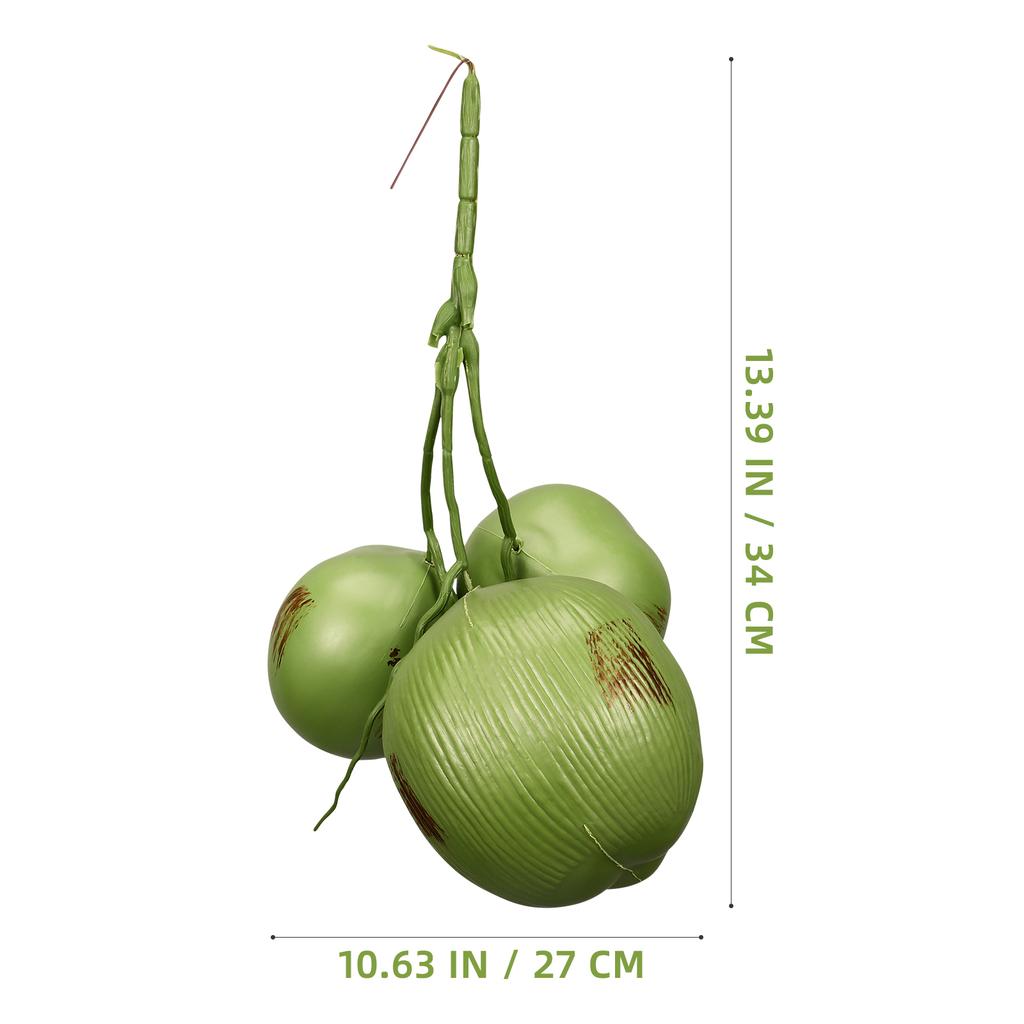 Искусственные кокосы Декор для тропической вечеринки Имитация кокоса Поддельные фрукты Реквизит для ресторана Фотореквизит Пластиковые фрукты