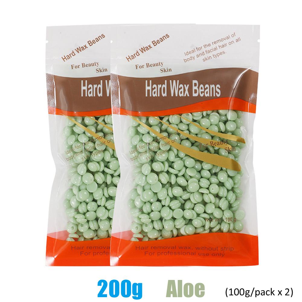 400g/300g/200g /50g Hot Film Hard Wax Depilatory Wax Beans Pellet Waxing Face Body Hair Removal Wax Beans for Wax Heater Machine