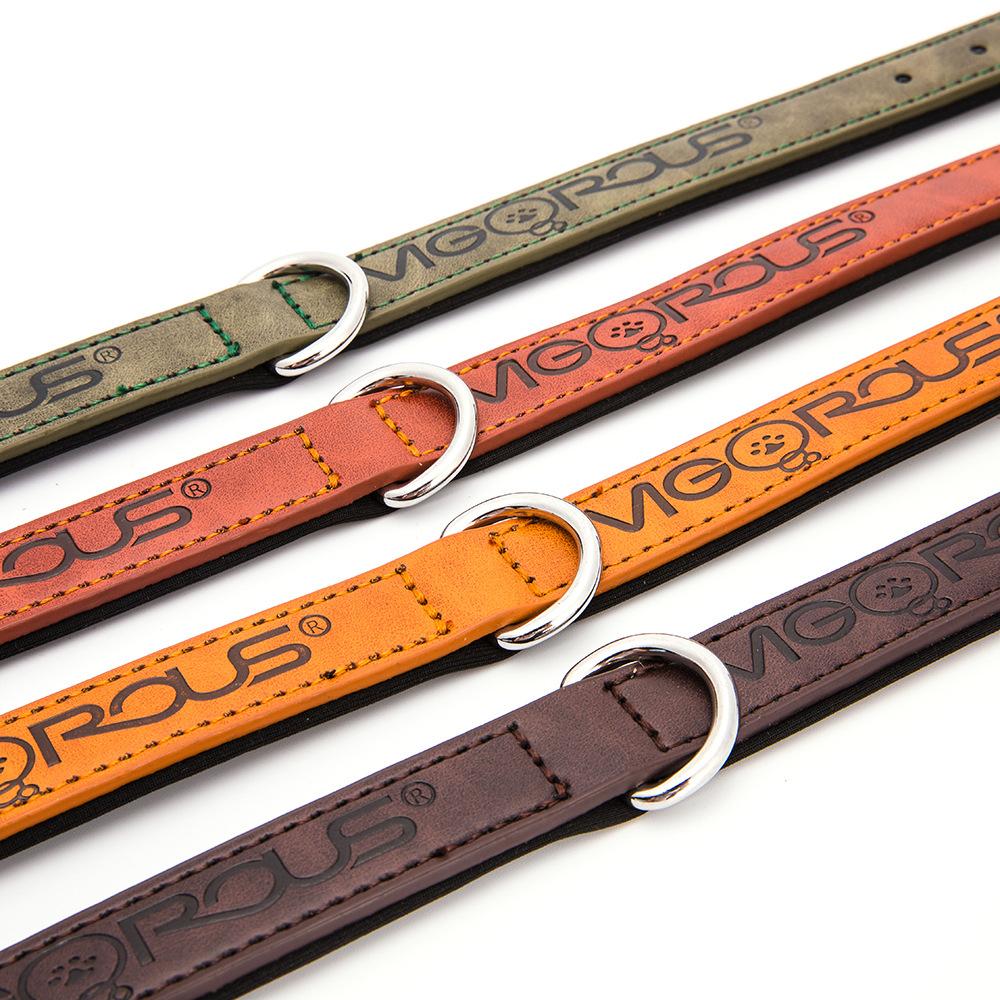 Кожаный ошейник для собак из искусственной кожи, водонепроницаемый ошейник для собак с защитой от длины, ошейник для домашних животных с напечатанными буквами