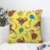 Good Night George C-Curious Monkey Pillow Case Plush Fabric Soft Pillowcase Double Sided Print Cushion Cover Throw Pillow Cover