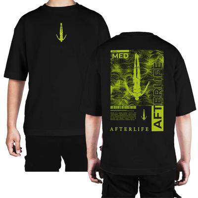 Летняя мужская хлопковая футболка Afterlife Футболка Харадзюку Готика Графический принт Оверсайз Короткий рукав Графические футболки Мужская одежда