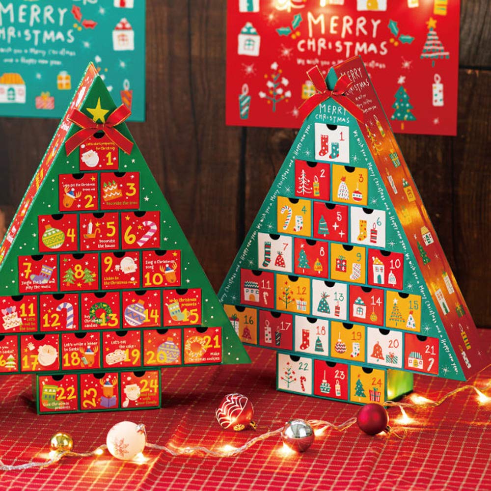 Головы Разные товары 48 x 54 x 10см Красный Зеленый Рождественский Адвент-календарь HEADS [1 штука] XDR-ADV1