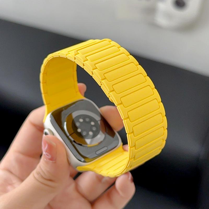Магнитный спортивный ремешок для Apple Watch Ultra 2 49мм 46мм 45мм 44мм 42мм 38 40 41мм Силиконовый ремешок для IWatch Серии 10 9 8 7 6 5 4