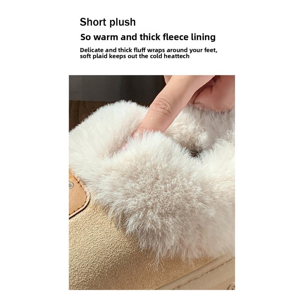 Сумка на каблуке Хлопковая обувь для женщин Осенью и зимой, Теплый дом, Толстоподошвенные плюшевые хлопковые тапочки для женщин Ношение сноубутсов