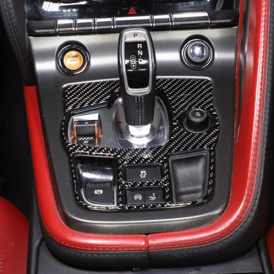 Наклейка-крышка отделки центральной консоли из углеродного волокна Подходит для Jaguar F-TYPE 2013-