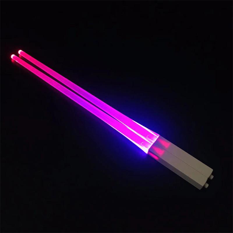 1 Pcs Led Lightsaber Luminous Chopsticks Detachable Washable Reusable Free Tableware For Kitchen Dinner