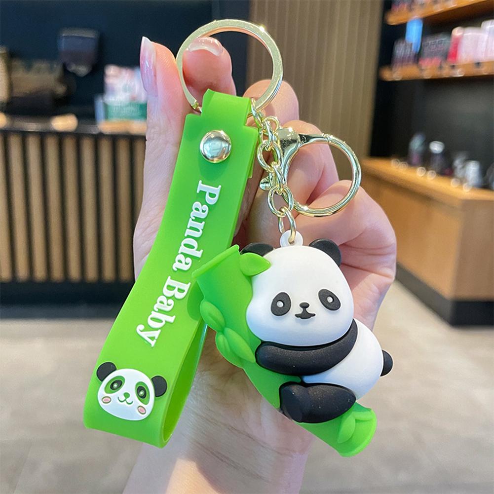 Cute Pandas Car Key Chain Pendant Cartoon Pendant Keychain Delicate Simple Key Chain for Girls Couple Bag Gifts