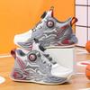 Children's Sports Shoes Spring and Autumn 2025 New Rotating Buckle Trend Flame Sole Shock Absorption Older Children's Basketball Shoes Factory