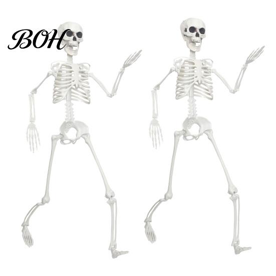 Halloween Skeleton Decoration 3ft Life Size Skeleton, Full Body Posable Plastic Prop, Realistic Adjustable Figurine Human Bones Model for Yard
