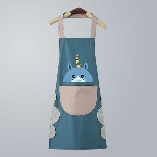 Women's Waterproof & Oilproof Korean-Style Cooking Apron - Fashionable, Wipeable Smock for Kitchens