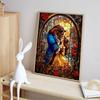 DIY Diamond Painting The Princess and The Beast Cross Stitch Kit Mosaic Art Diamond Painting Full Circle Diamond Home Decoration
