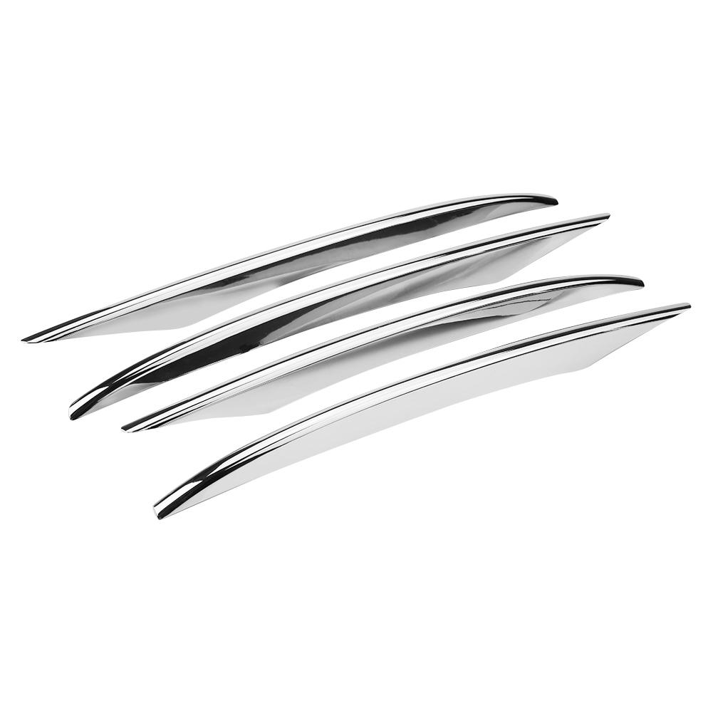 Car Front Fog Lamp Cover Trim Decoration Strip forE Class W213 - ABS Plastic, Anti-Rust, sy Installation - Silver - 4 Pcs