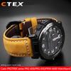 24mm Cowhide Frosted Italian Leather Watchband for Casio PROTREK Series PRG-600/PRG-650/PRW-6600 Outdoor Sports Bracelet Strap