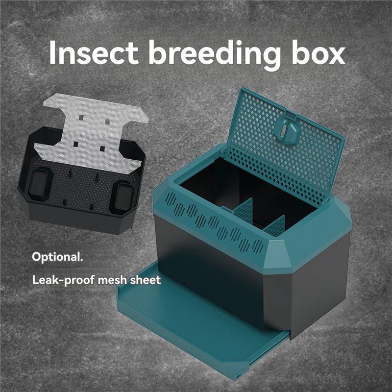 A58Z Live Forage Food Storage Box For Lizards And Chameleons, Ideal For Raising Mealworms, Crickets, Dubia Cockroaches