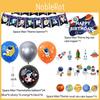 Colorful Astronaut Rocket Space Theme Kids Birthday Party Decoration Set Paper Scene Props Mix 16 Balloons