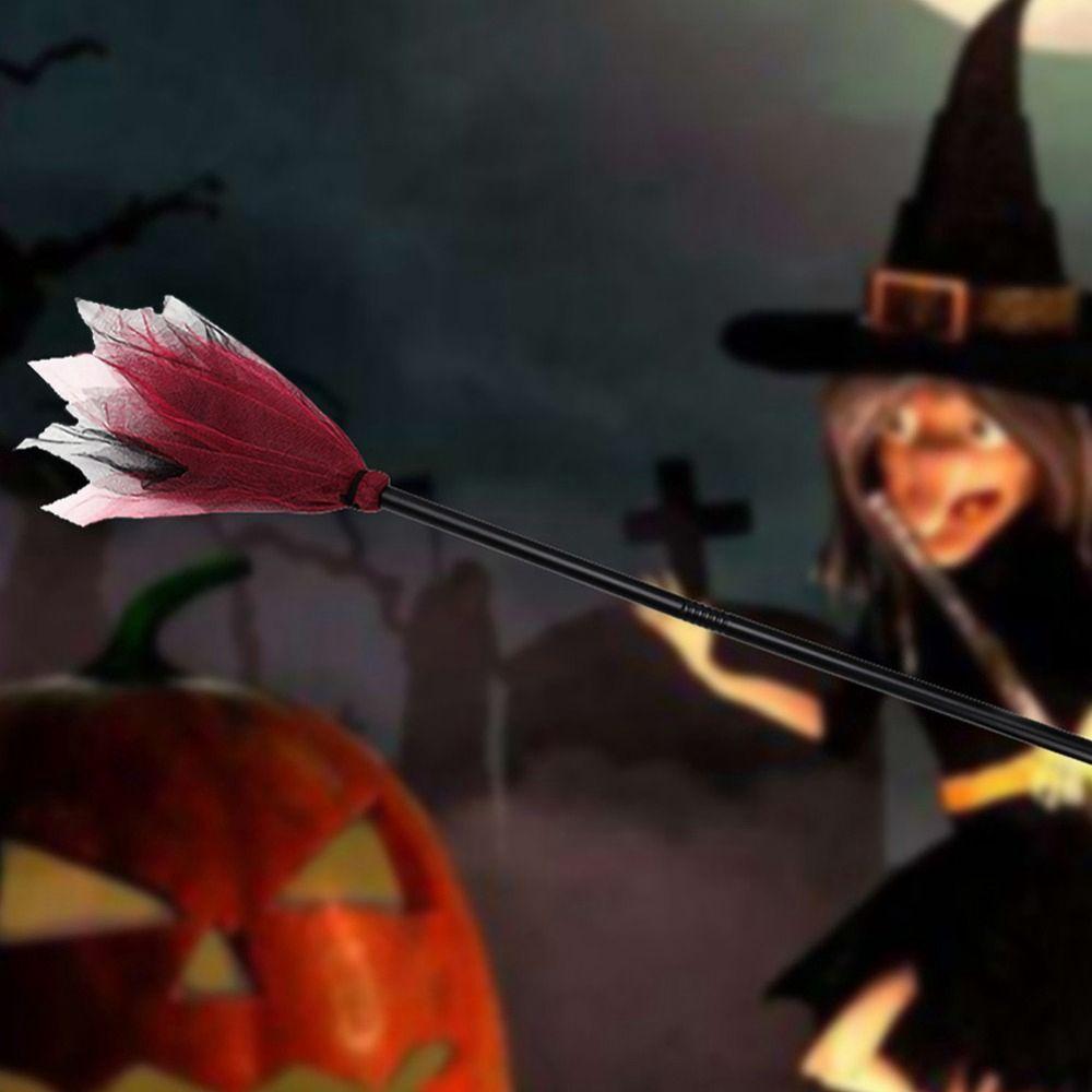 Children's Performance Halloween  Decorative Witch Broom Party Prop Witch Accessory Flying Broomsti