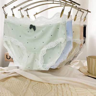 4 шт. Кружевные трусы с узором, трусики с бантиком и в горошек, сексуальные милые трусики, прозрачные трусы, размеры M-XL, бесшовные трусики