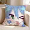 LLucky Star Anime KKonata IIzumi  Pillow Case Square DoubleSided Sofa Cushion Cover Bedroom Bedside Pillow