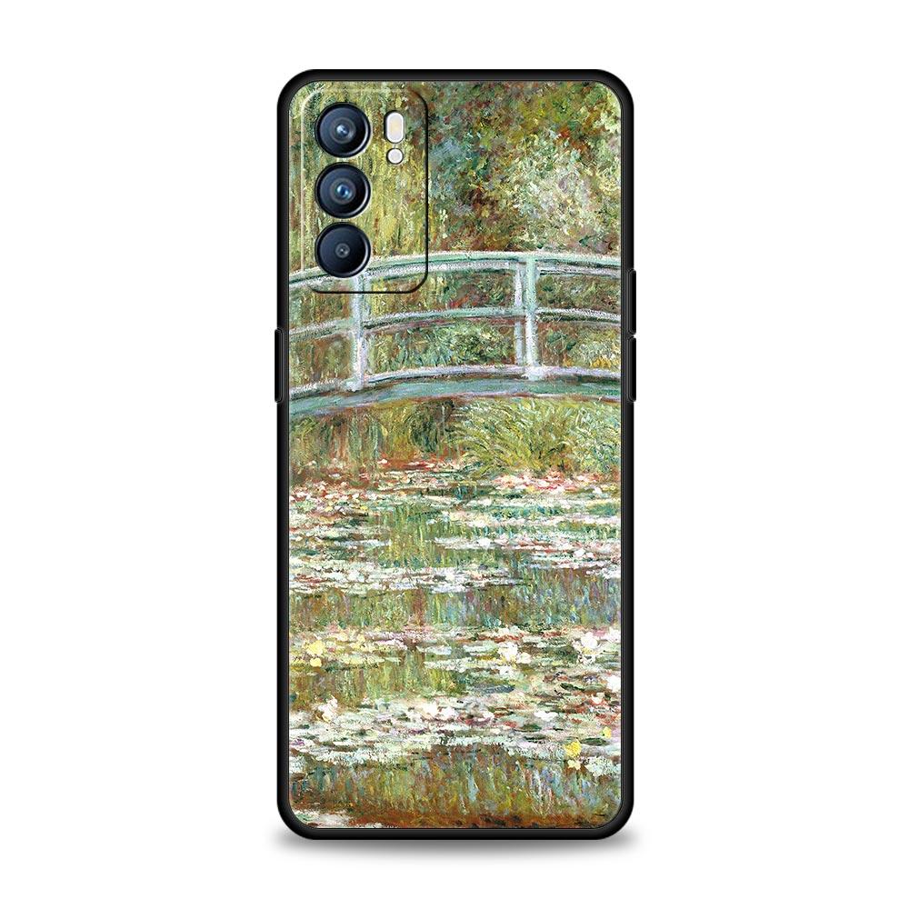 Claude Monet Impressionism For Oppo Reno7 Reno6 Pro Plus A54 5G Phone Case Find X6 X5 A53 A52 A9 A15 A95 A17 A16 A76 A74 Cover