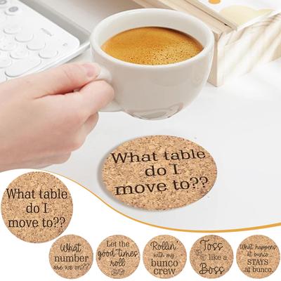 Упаковка из 3 пробок для напитков, поделок своими руками, нескользящие, термостойкие, впитывающие воду, многоразовые кофейные для рабочего стола и домашнего декора