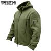 Мужская уличная теплая куртка с капюшоном в стиле милитари с тактической флисовой теплой верхней одеждой и капюшоном для пеших прогулок
