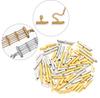 30-50pcs/lot Metal Crimp End Caps Gold Slider Clasp Buckles Tube Connectors For Jewelry Making Findings DIY Bracelet Accessories