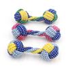 Durable Cotton Rope Dog Toy Small Medium Large Breeds - Bite Resistant Chew With Knots Dumbbell Shape