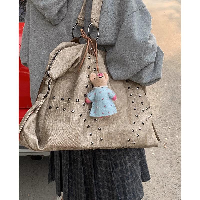 Оптовая сумка Wasteland Wind Женская 2025 Новая Модная Мода Ультра Ретро Сумка-тоут Простая Женская Сумка через плечо