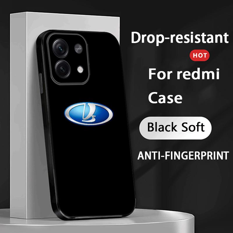 Крутая машина L-la-Da модный дизайн логотипа Чехол для телефона Для Redmi Note 14 13 12 11 Pro Plus S 5G 14C A3 Мягкий черный чехол для телефона