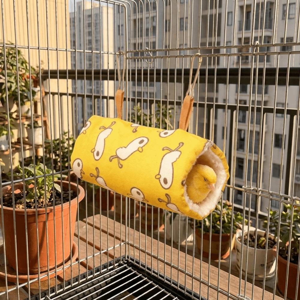 Star Pattern Hanging Parrot Cotton Nest Plush Warm Hamster Sleep House Pet Hideout Tunnel Birds