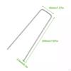 6 Inch Garden Stakes Galvanized Landscape Staples, Turf Staples for Artificial Grass, Rust Proof Sod