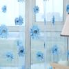 Window Drape Plant Print Roon Decor Durable Sunflower Sheer Curtain for Home