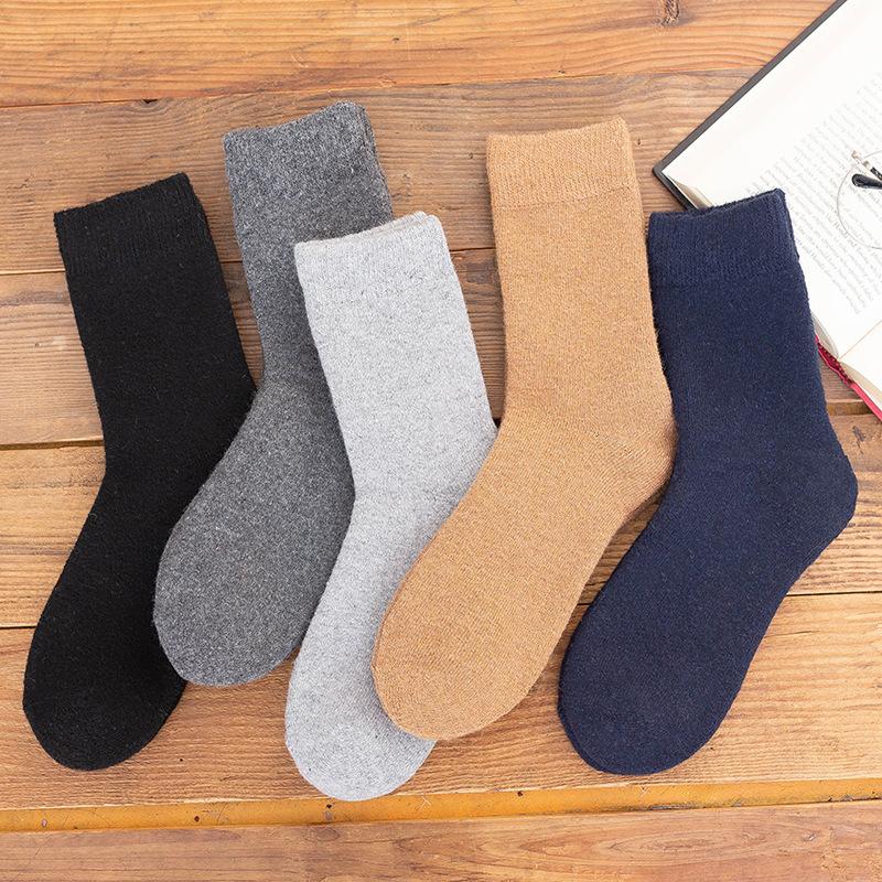 Winter Warm Women Socks Wool Male Men Socks Super Thicker Solid Socks Merino Socks Against Cold Snow Terry